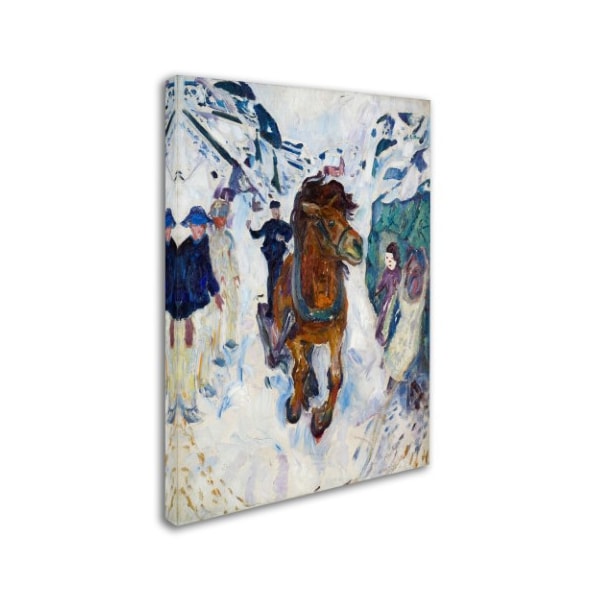 Edvard Munch 'Galloping Horse' Canvas Art,14x19